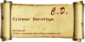 Czinner Dorottya névjegykártya